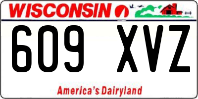 WI license plate 609XVZ