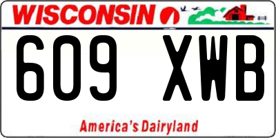 WI license plate 609XWB