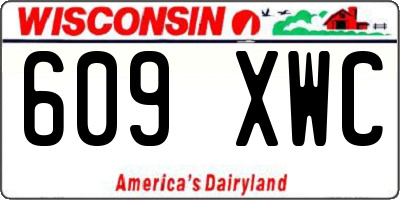 WI license plate 609XWC
