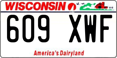 WI license plate 609XWF