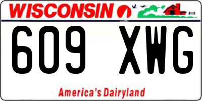 WI license plate 609XWG