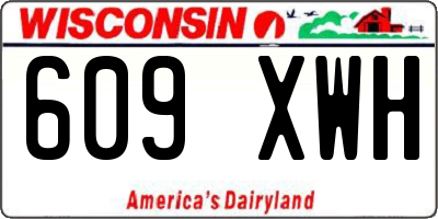 WI license plate 609XWH
