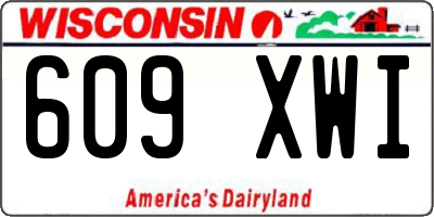 WI license plate 609XWI