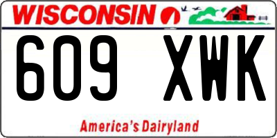 WI license plate 609XWK
