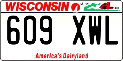 WI license plate 609XWL