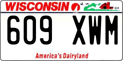 WI license plate 609XWM