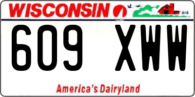 WI license plate 609XWW