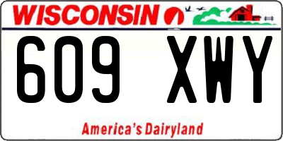 WI license plate 609XWY