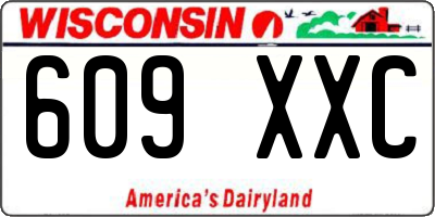 WI license plate 609XXC