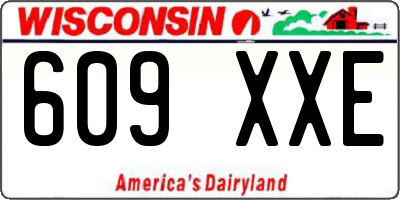 WI license plate 609XXE