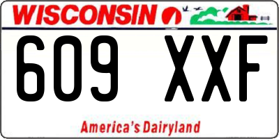 WI license plate 609XXF
