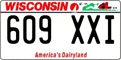 WI license plate 609XXI