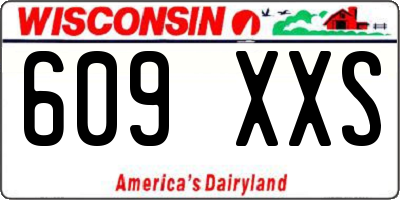 WI license plate 609XXS