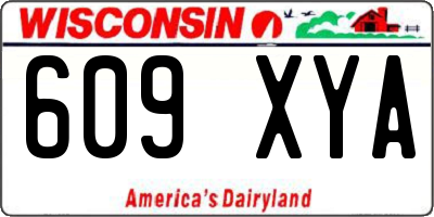 WI license plate 609XYA