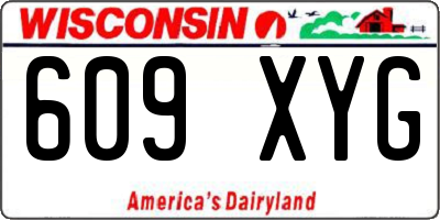 WI license plate 609XYG