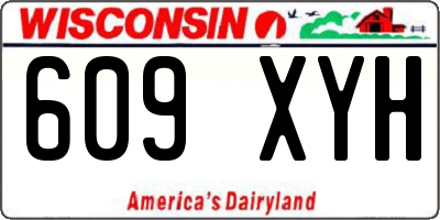WI license plate 609XYH