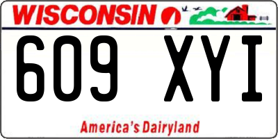 WI license plate 609XYI