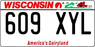 WI license plate 609XYL
