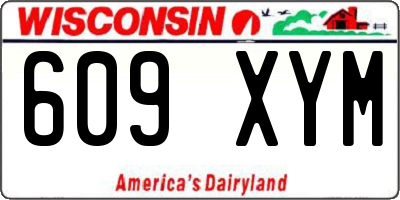 WI license plate 609XYM