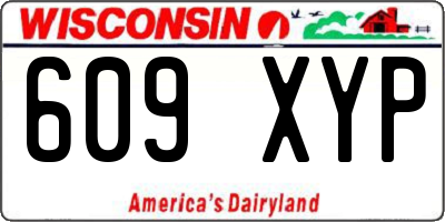 WI license plate 609XYP