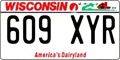 WI license plate 609XYR