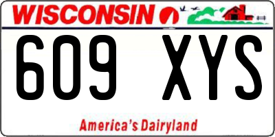 WI license plate 609XYS