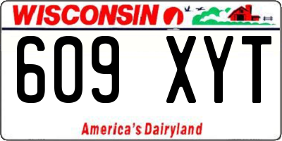 WI license plate 609XYT