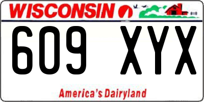 WI license plate 609XYX