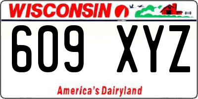 WI license plate 609XYZ