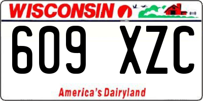 WI license plate 609XZC