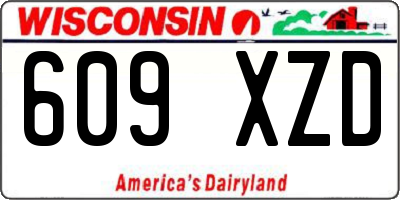 WI license plate 609XZD