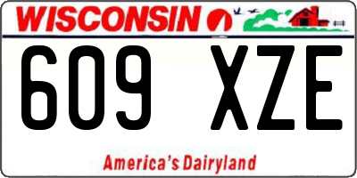 WI license plate 609XZE