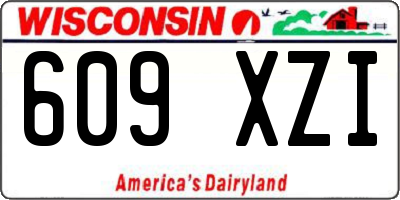 WI license plate 609XZI