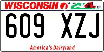 WI license plate 609XZJ