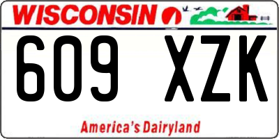 WI license plate 609XZK