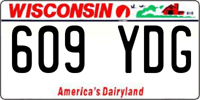 WI license plate 609YDG