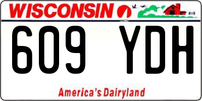 WI license plate 609YDH