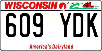 WI license plate 609YDK