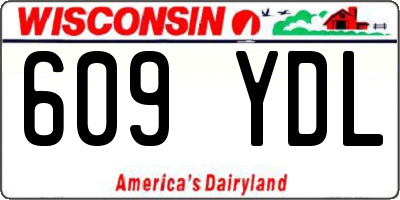 WI license plate 609YDL