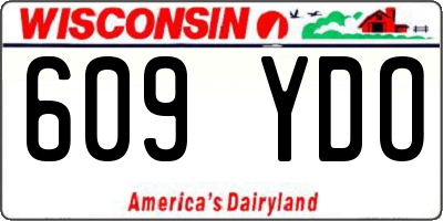 WI license plate 609YDO