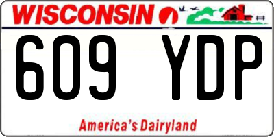 WI license plate 609YDP