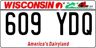 WI license plate 609YDQ