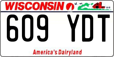 WI license plate 609YDT