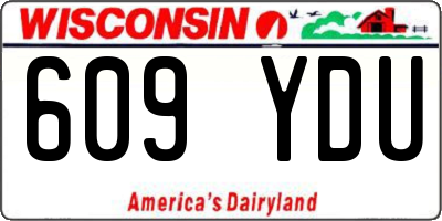 WI license plate 609YDU