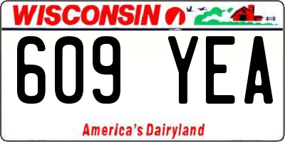 WI license plate 609YEA