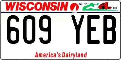 WI license plate 609YEB