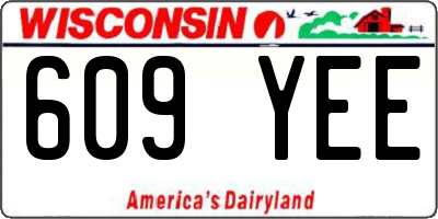 WI license plate 609YEE