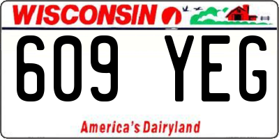 WI license plate 609YEG