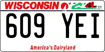 WI license plate 609YEI