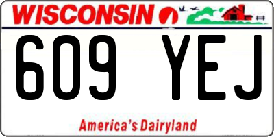 WI license plate 609YEJ